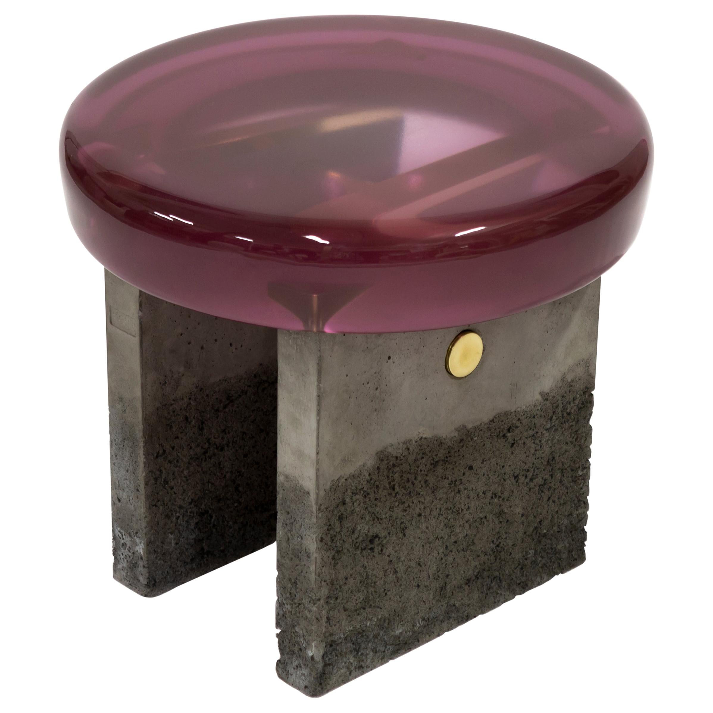 Golia Stool by Draga&Aurel Resin and Brass, 21st Century For Sale