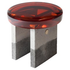 Golia Stool by Draga&Aurel Resin and Brass, 21st Century