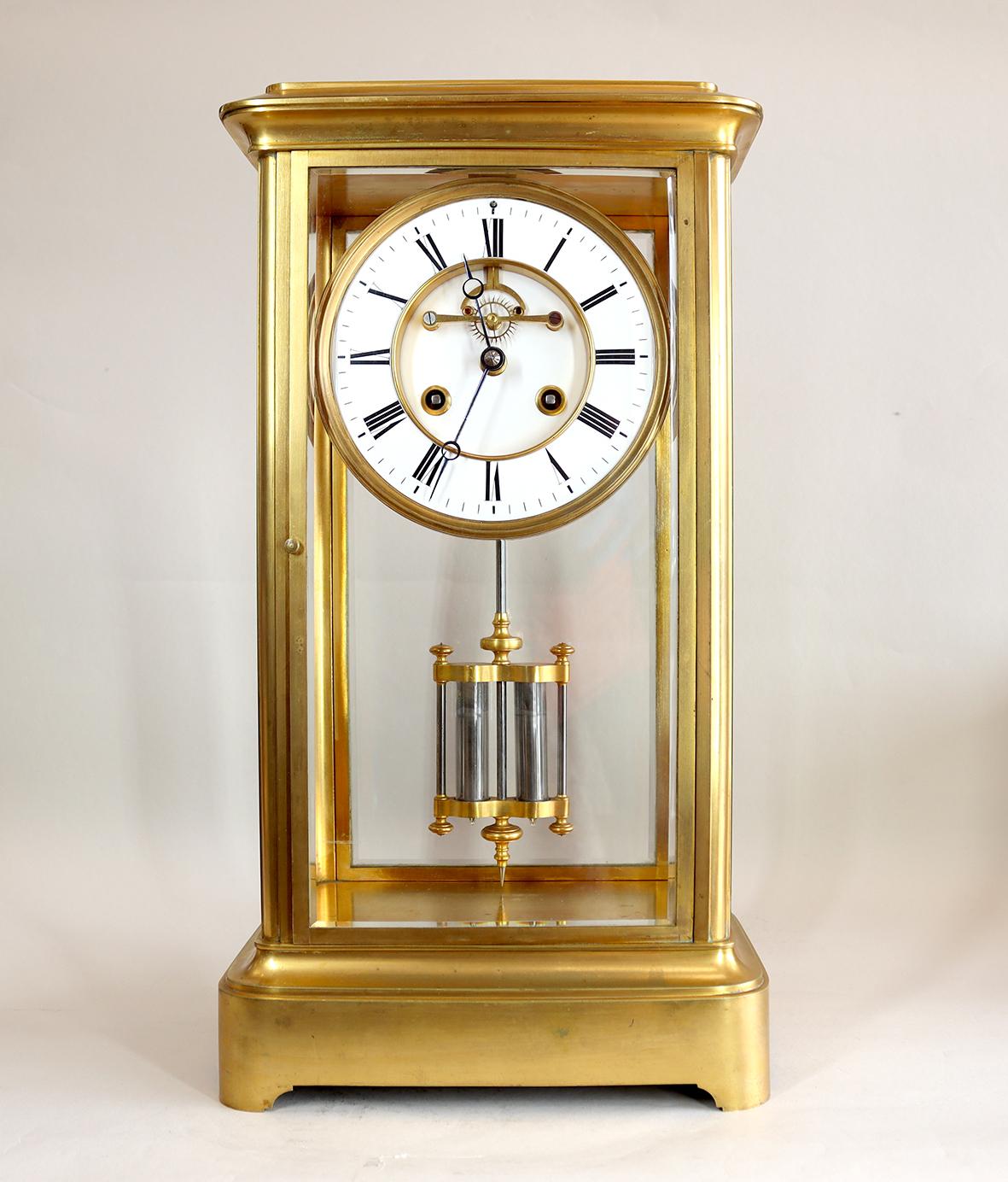 Late Victorian Goliath Four Glass Clock For Sale