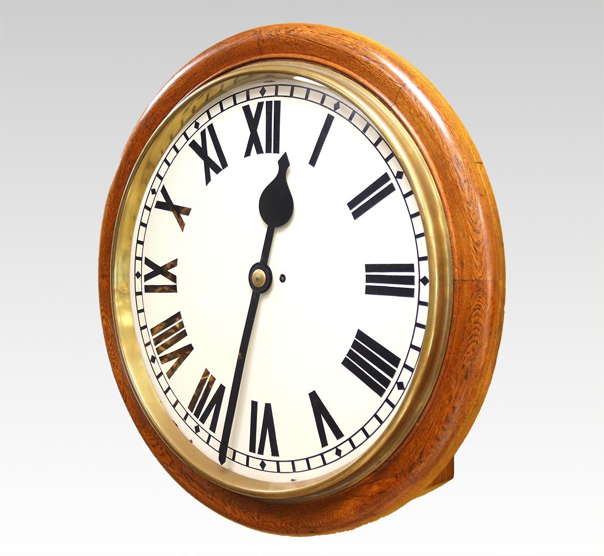 Victorien tardif Horloge à cadran ou horloge de gare Goliath à fusée simple  en vente