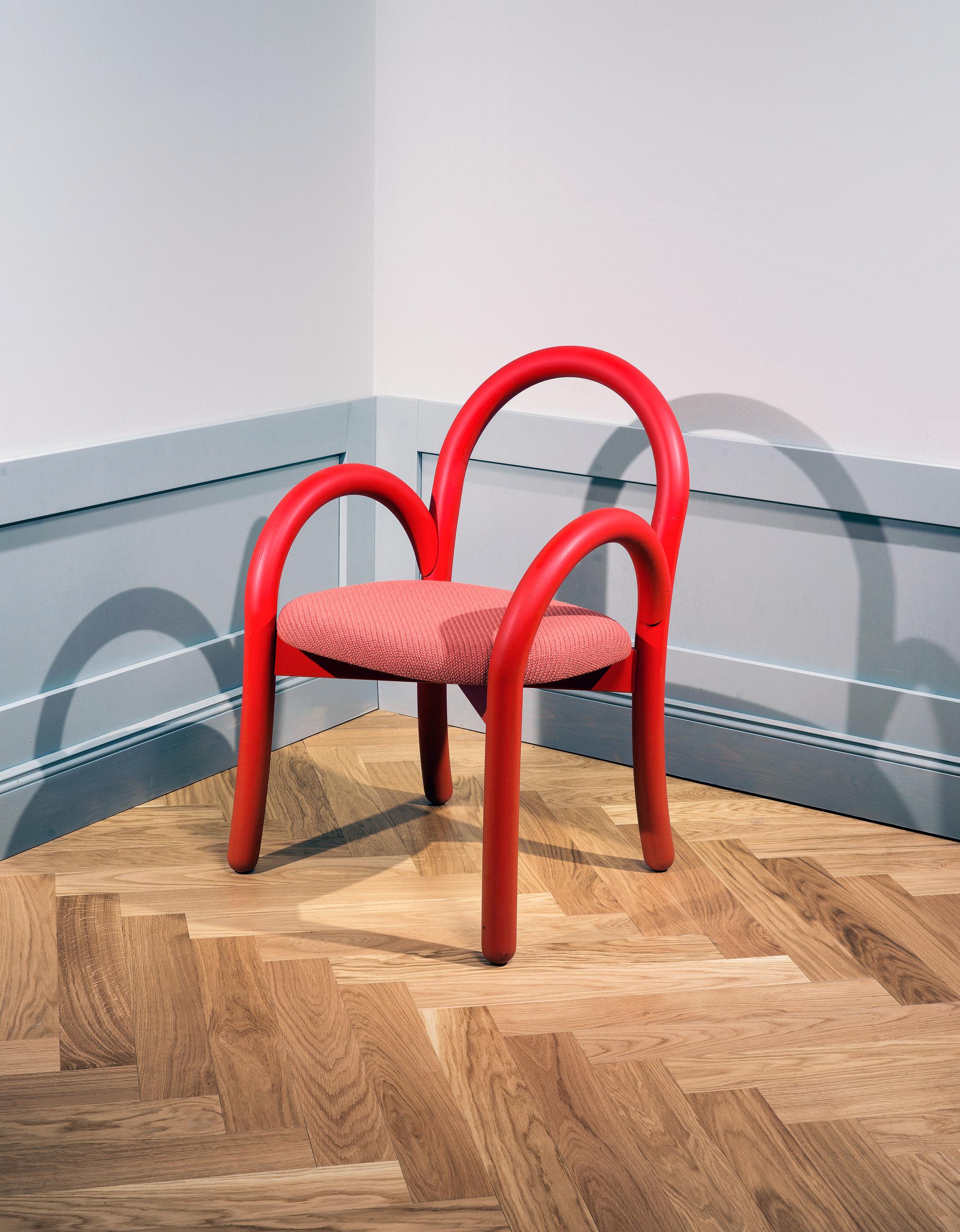 Contemporary Goma Armchair, Red by Made by Choice For Sale