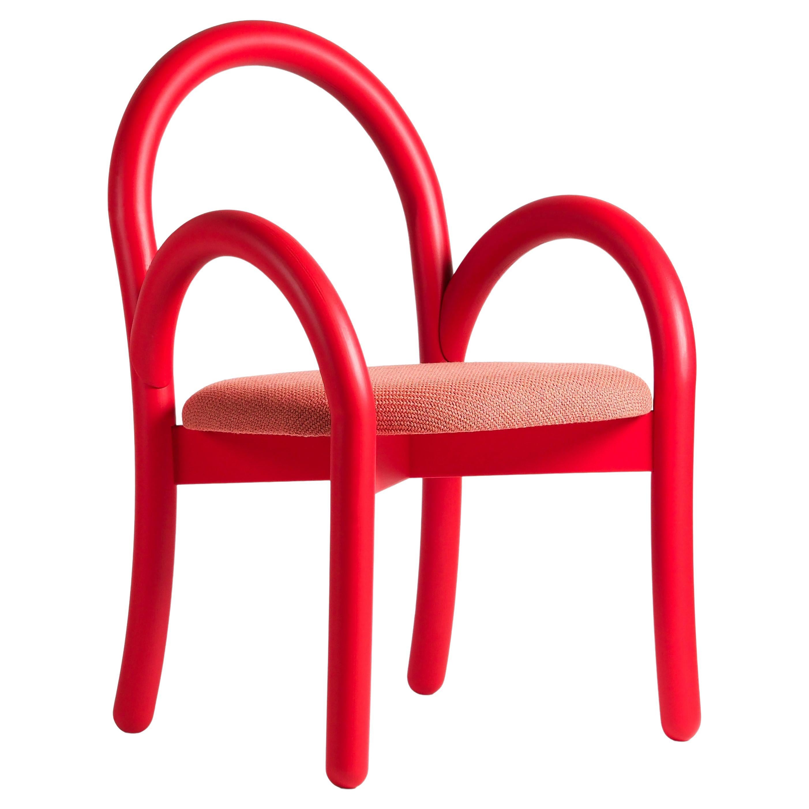 Goma Armchair, Red by Made by Choice For Sale