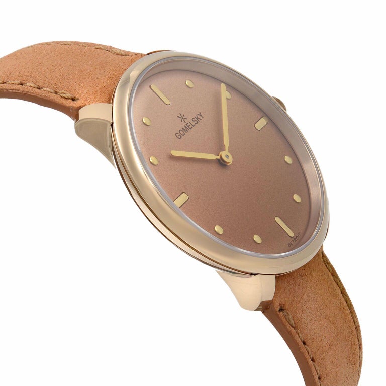 Gomelsky Audrey 6 Gold Tone Steel Tan Dial Quartz Ladies  display picture 1