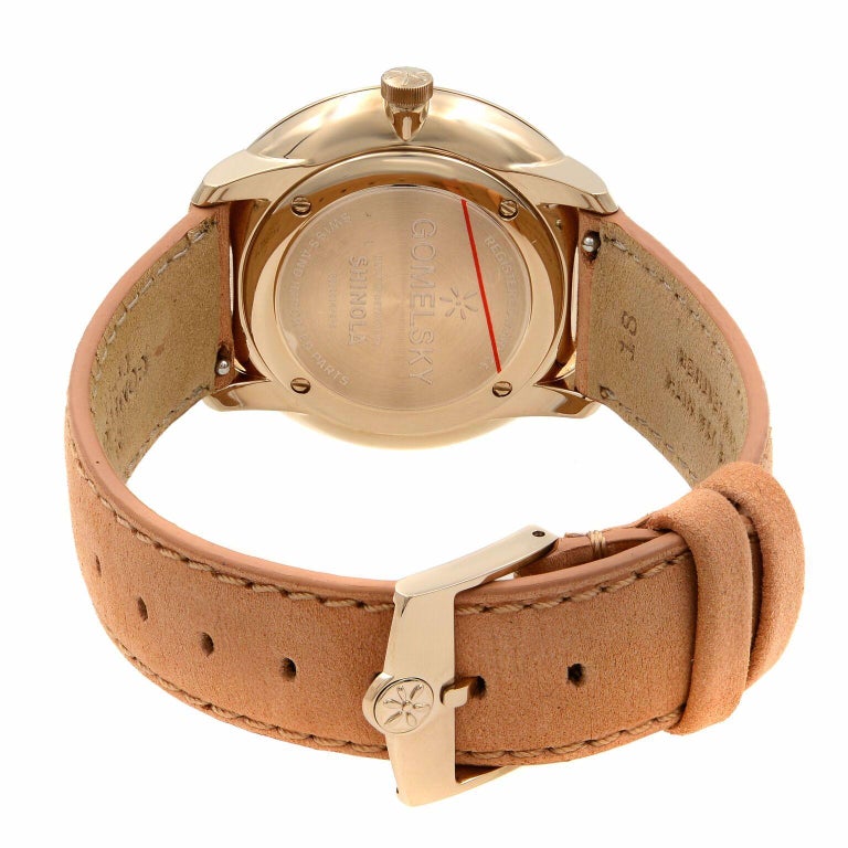 Gomelsky Audry Steel Tan Dial Diamond Bezel Quartz Gomelsky Audrey 6 Gold Tone Steel Tan Dial Quartz Ladies  main image 2