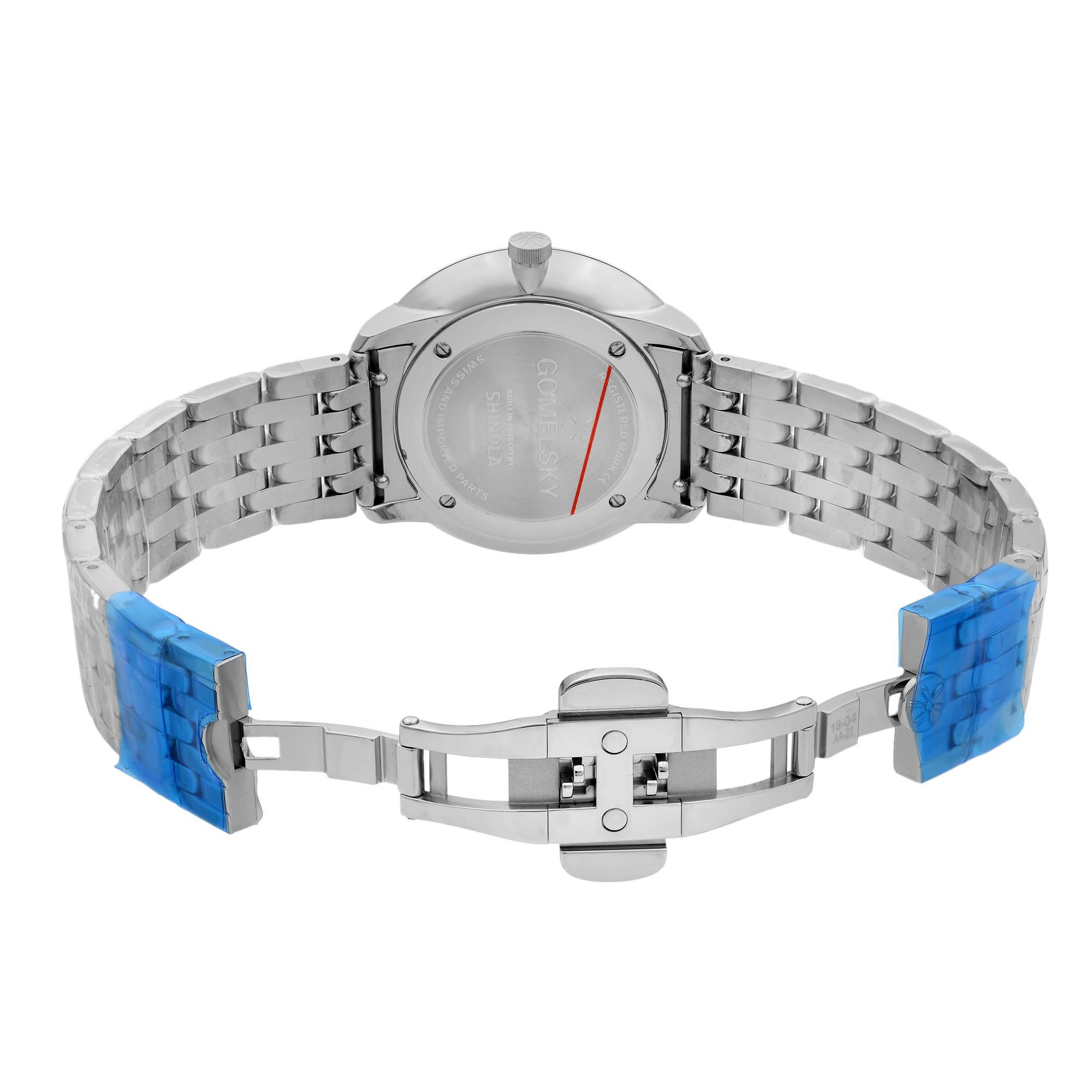 Gomelsky Audry Steel Blue Dial Quartz Ladies Watch G0120147280 1