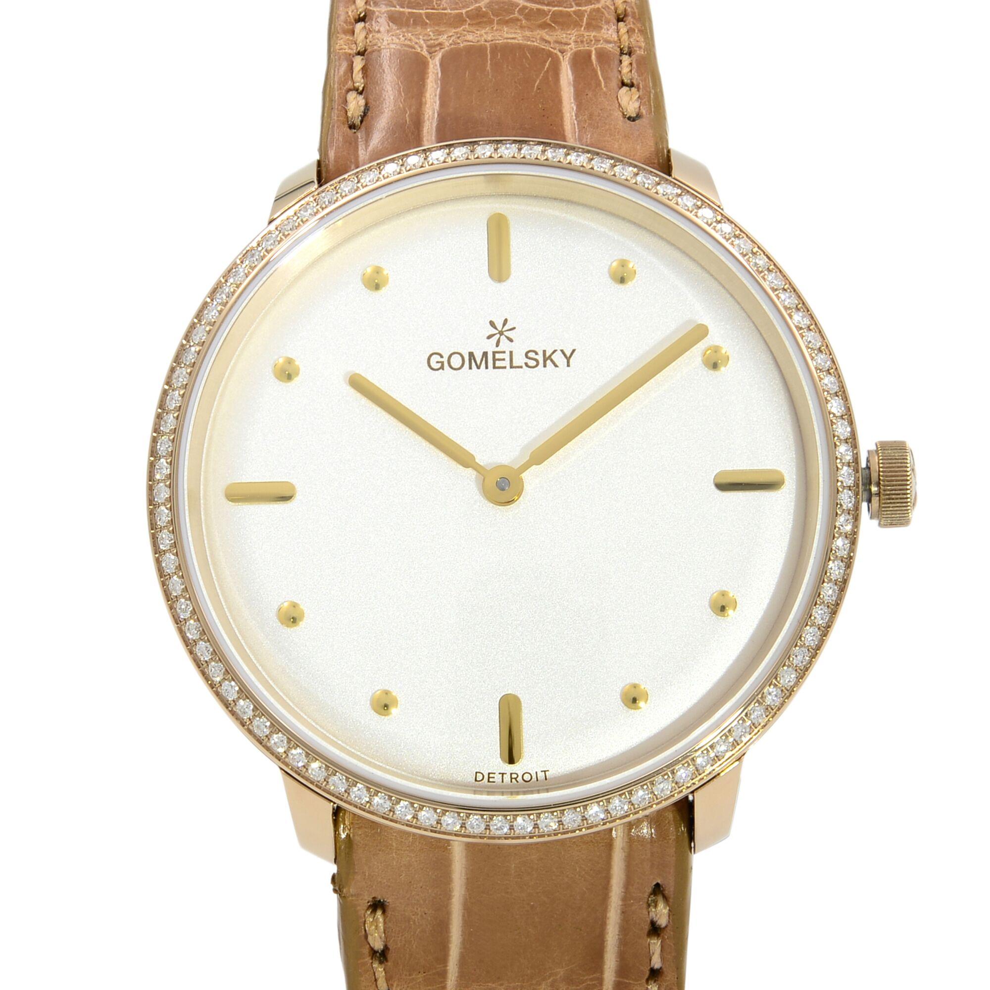 Brand	Gomelsky by Shinola
Series	Audry
Model Number	G0120112280
Seller Warranty Provided
Movement	Quartz: Battery
Gender	Ladies
Case Material	Stainless Steel
Case Shape	Round
Case Diameter w/ crown	39mm
Case Diameter	36mm
Bezel Diameter	36mm
Case