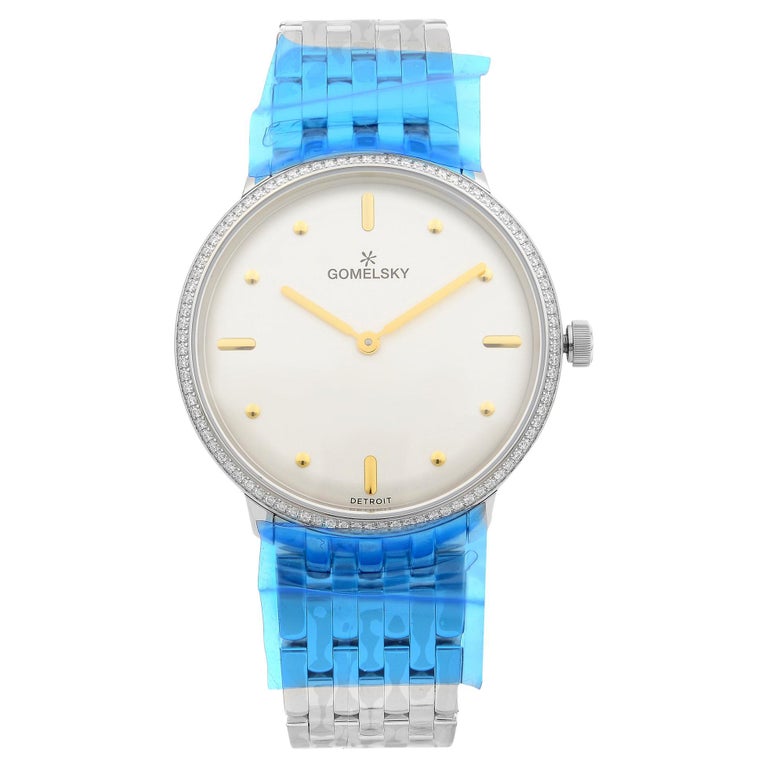 Gomelsky Audry Steel Tan Dial Diamond Bezel Quartz Gomelsky Audrey 6 Gold Tone Steel Tan Dial Quartz Ladies  main image 3