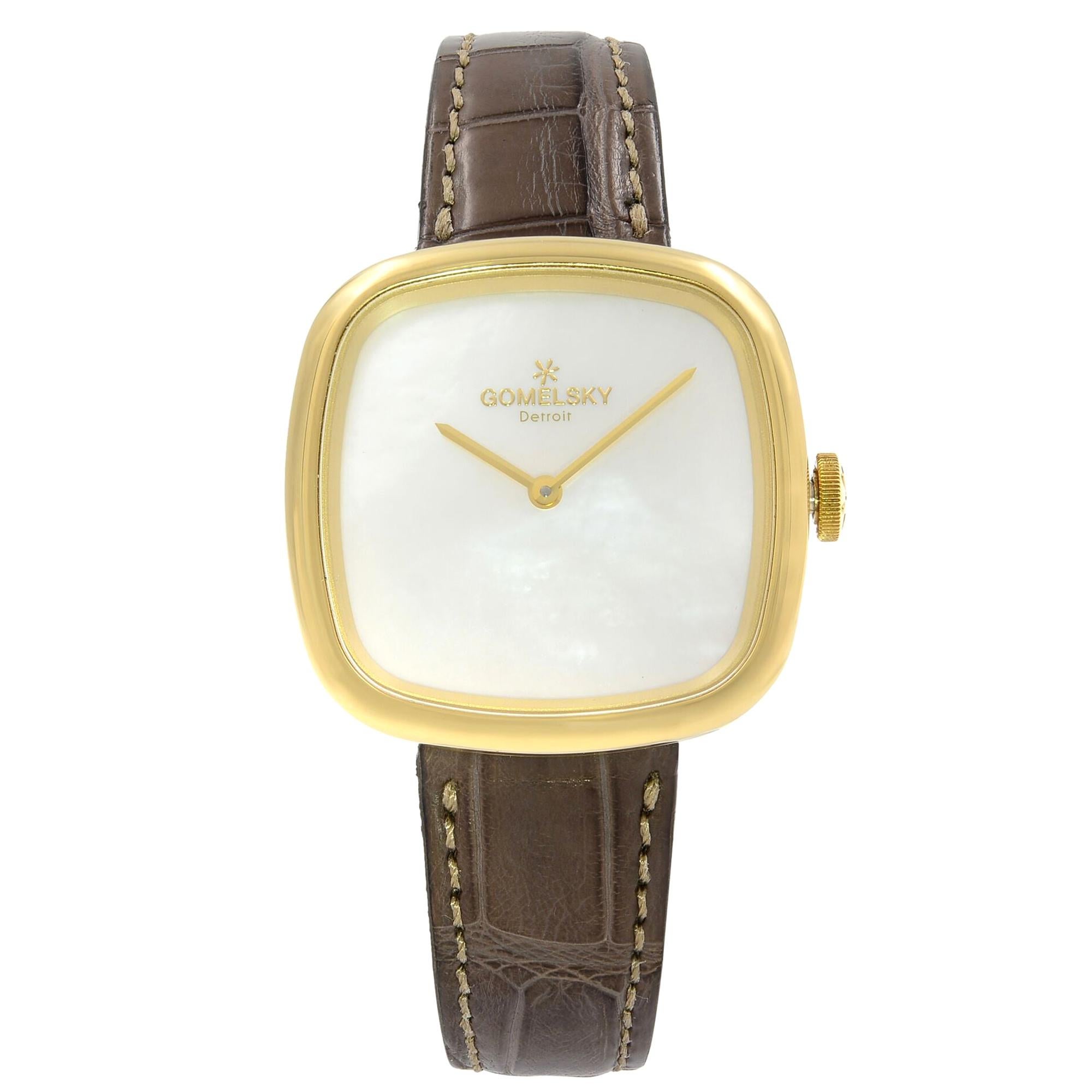 Gomelsky Eppie Sneed Gold Tone White  Dial Ladies Watch G0120072881