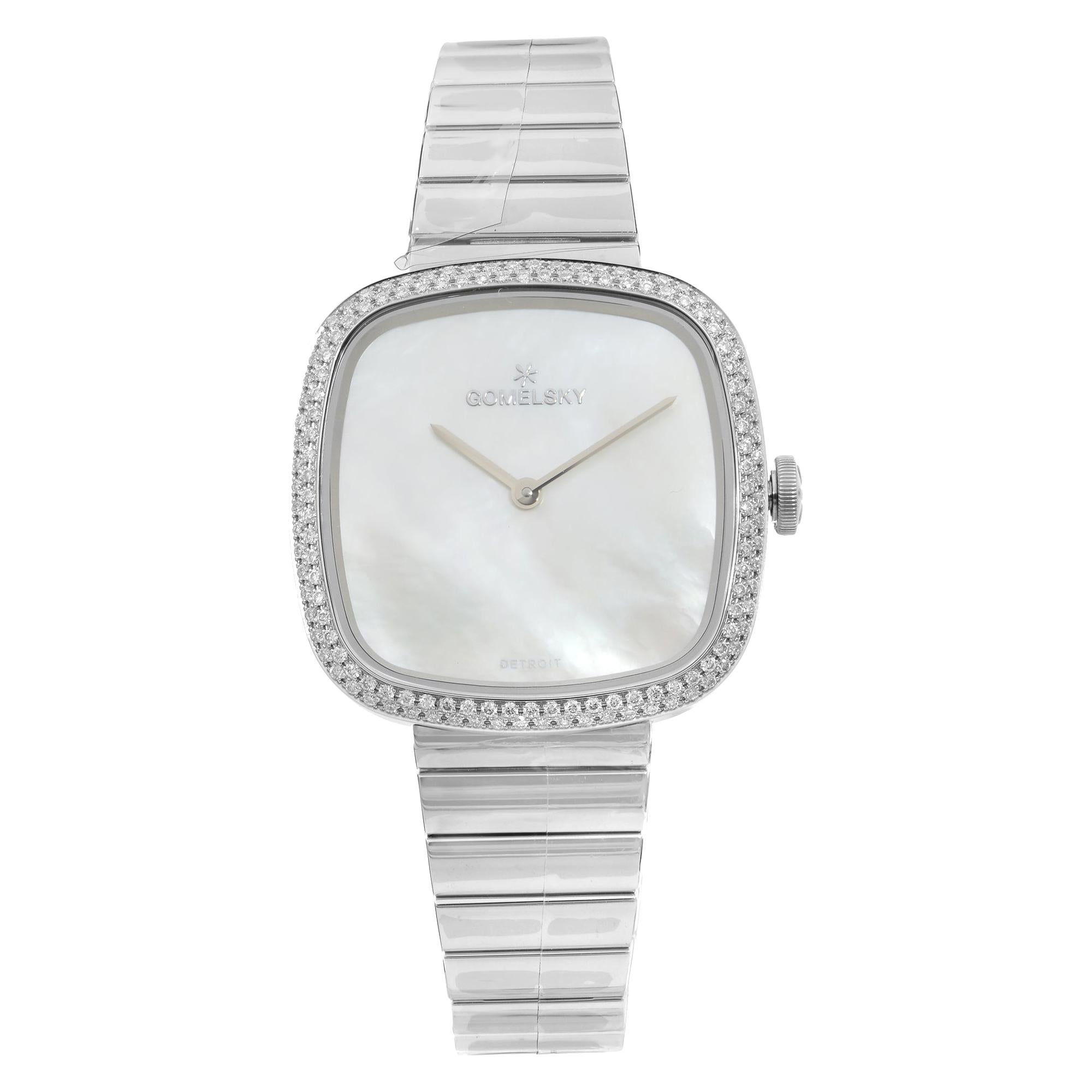 Gomelsky Eppie Sneed Stainless Steel Diamond White Dial Ladies Watch G0120095028