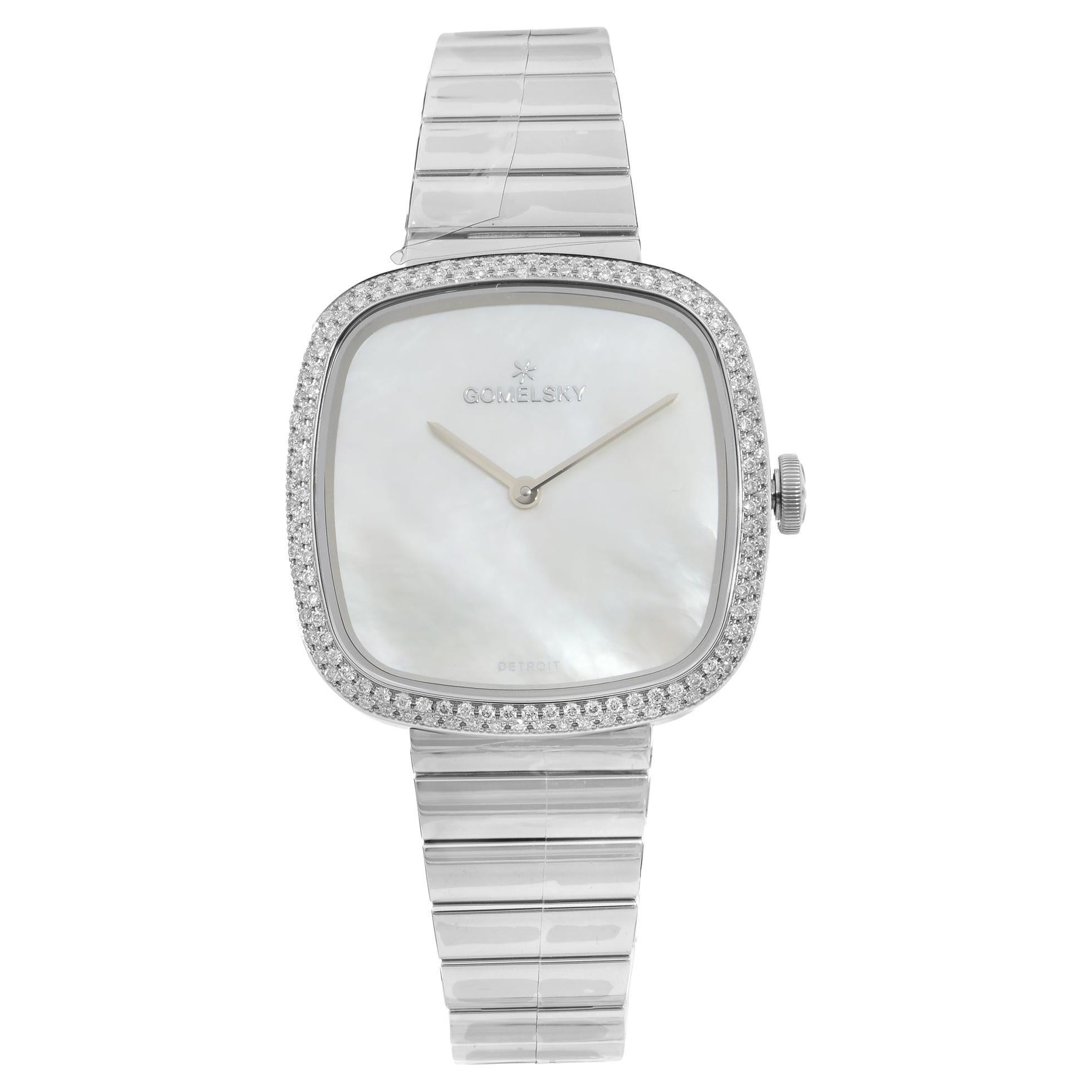 Gomelsky Eppie Sneed Stainless Steel Diamond MO Dial Ladies Watch G0120095028 For Sale