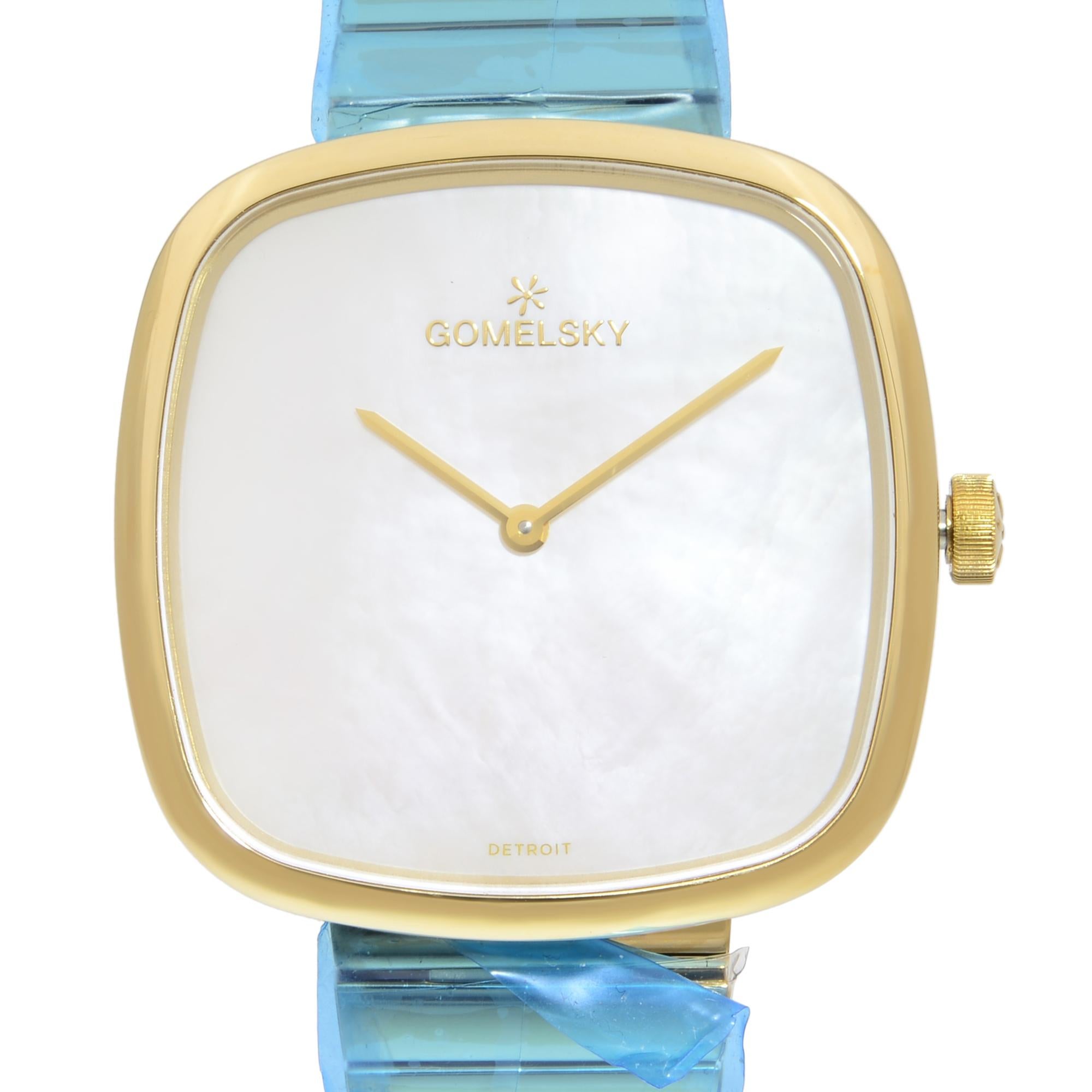 This brand new Gomelsky Eppie  G0120089478 is a beautiful Ladie's timepiece that is powered by quartz (battery) movement which is cased in a stainless steel case. It has a round shape face,  dial, and has hand unspecified style markers. It is