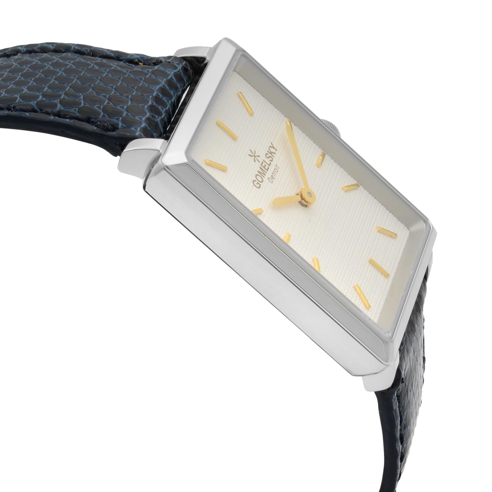 Gomelsky Shirely Fromer Steel White Dial Quartz Ladies Watch G0120072636 In New Condition For Sale In New York, NY