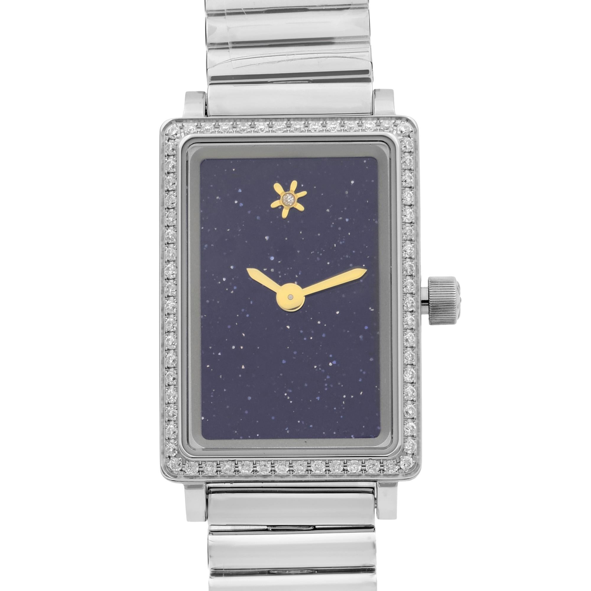 This brand new Gomelsky Shirley  G0120023481 is a beautiful Ladie's timepiece that is powered by quartz (battery) movement which is cased in a stainless steel case. It has a  rectangle shape face,  dial and has hand unspecified style markers. It is
