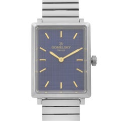 Gomelsky Shirley Fromer Acero Esfera Azul Reloj de cuarzo para señora G0120067028