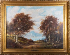 Gomes Martins - Large 1922 Oil, Sitting by the Lake