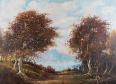 Gomes Martins - Large 1922 Oil, Sitting by the Lake