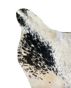 Gomez Contemporary Cowhide Rug in White and Black