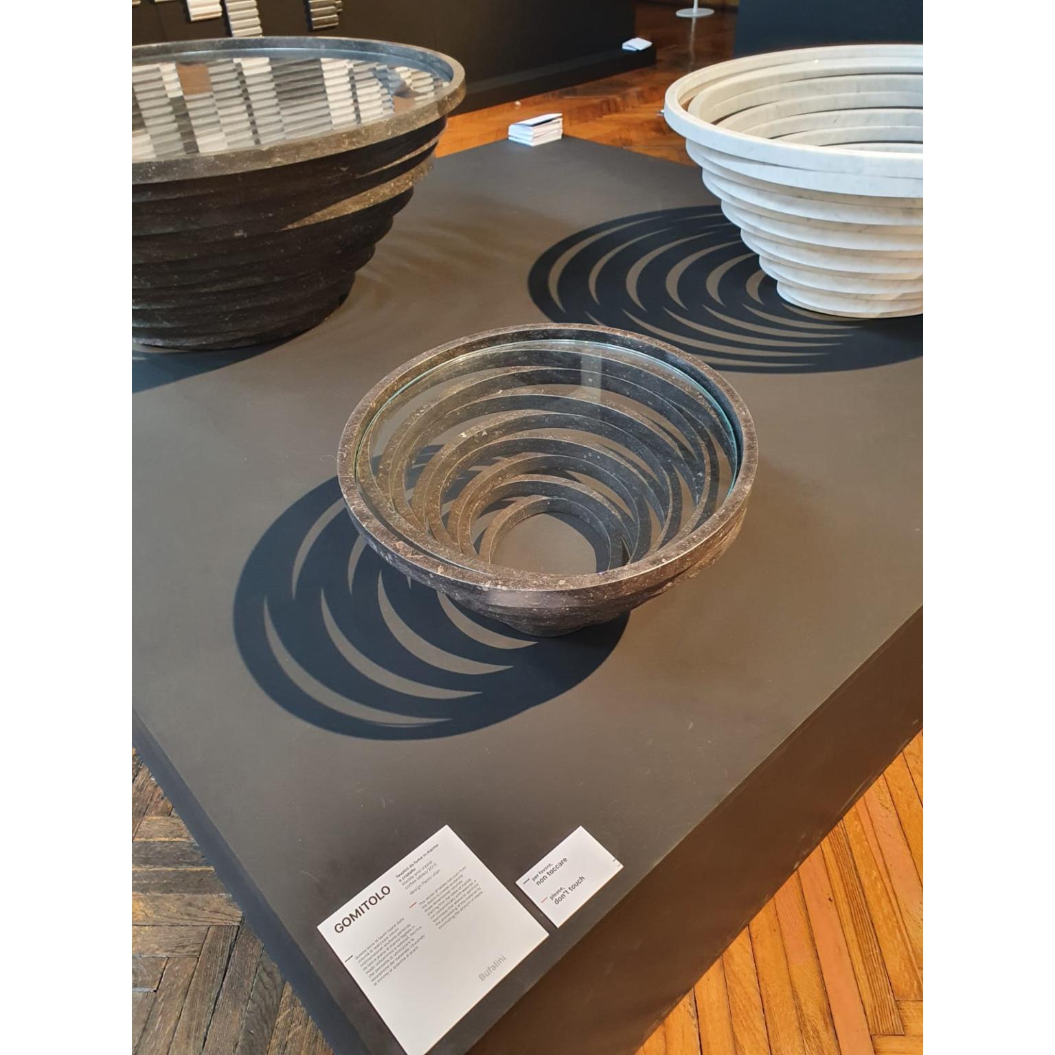 Mesa de centro mediana Gomitolo de mármol blanco de Carrara y cristal by Bufalini Marmi en venta 5