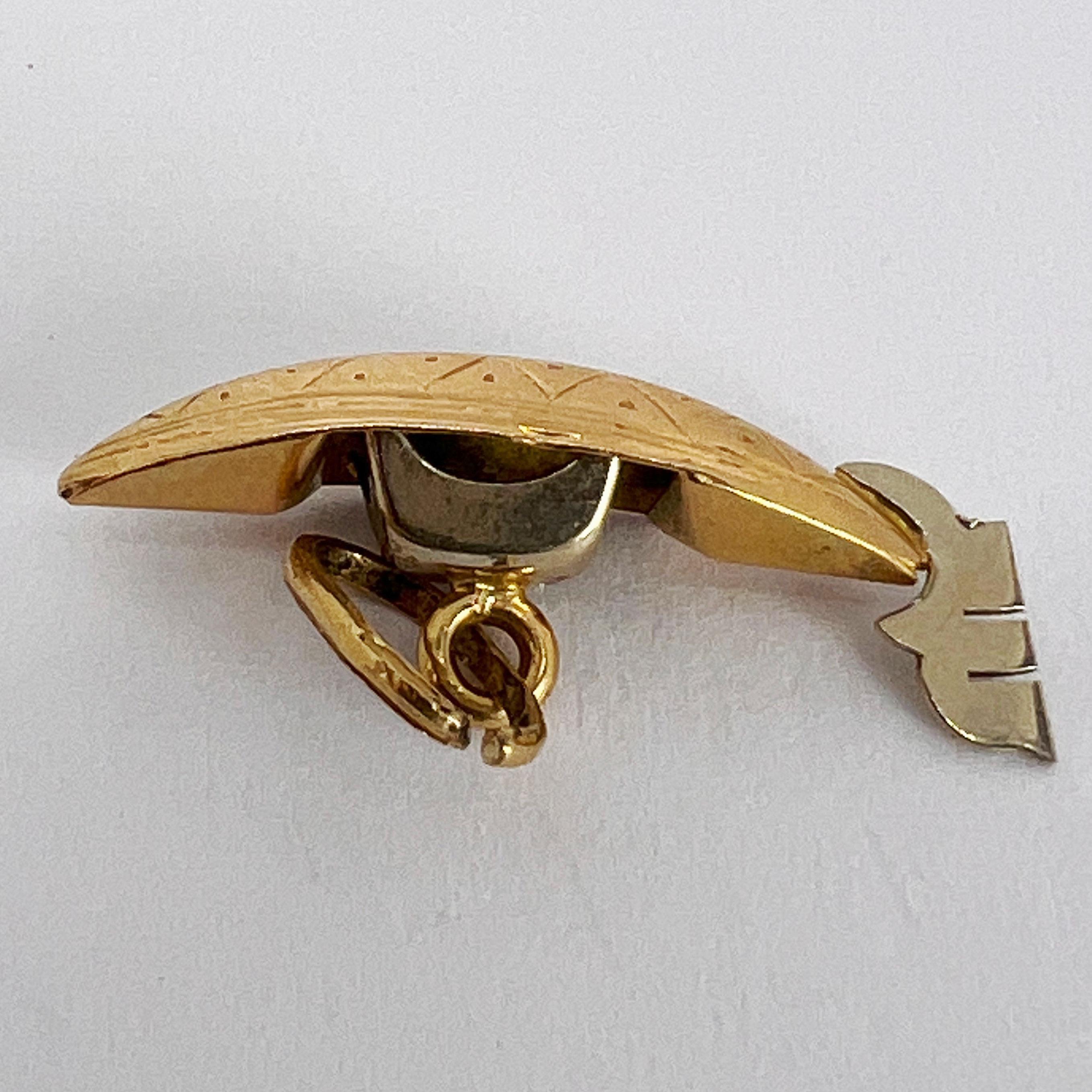 Gondola 18K Yellow Gold Charm Pendant For Sale 7