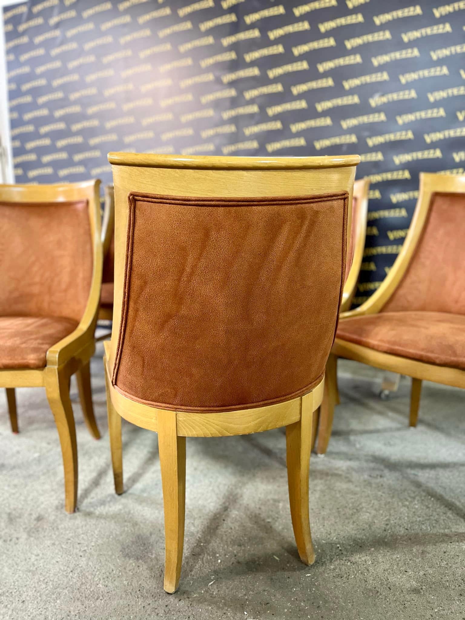 Gondola Art Deco Dining Chairs, Reupholstered - Set of 6 im Angebot 1