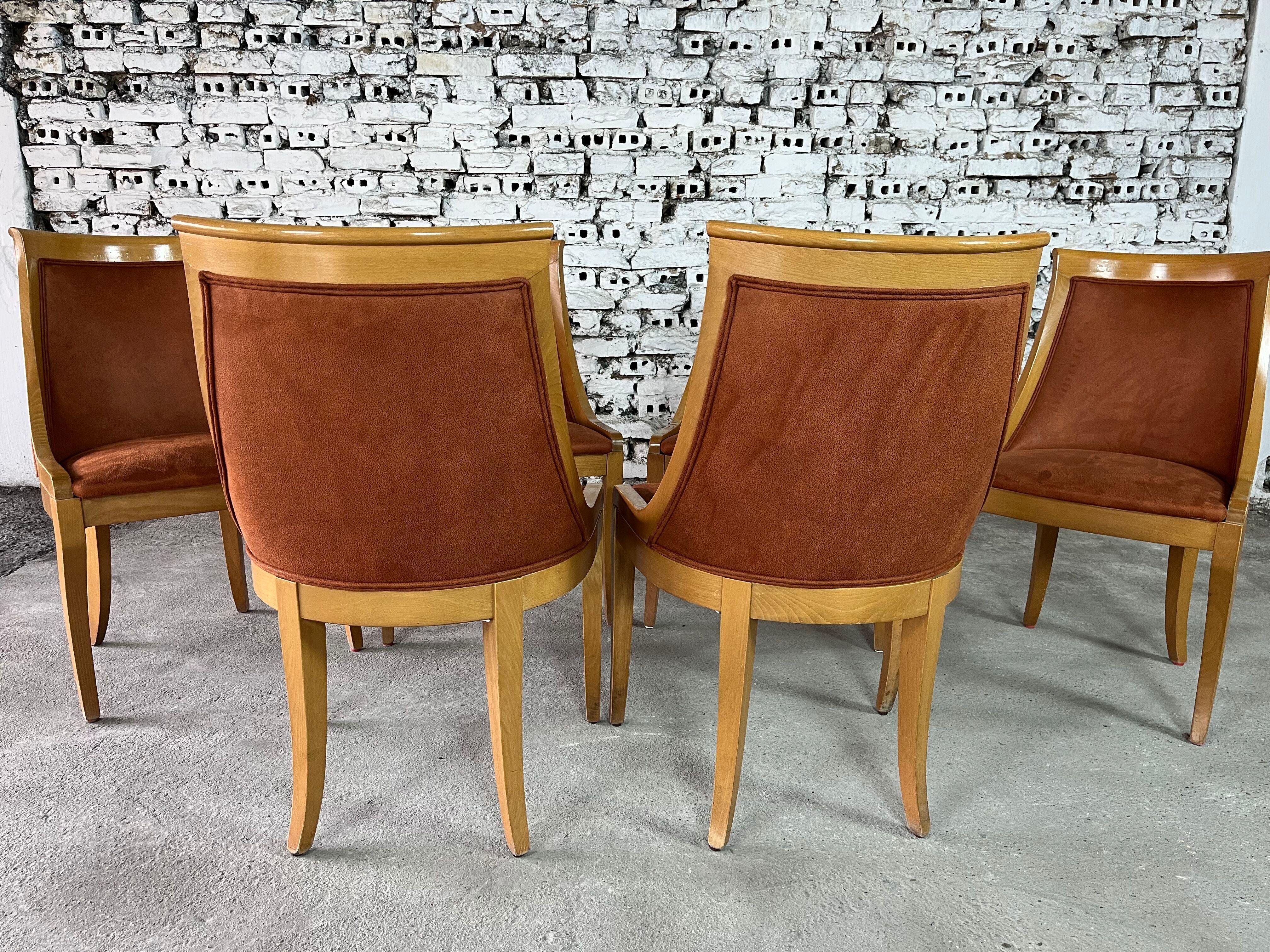 Gondola Art Deco Dining Chairs, Reupholstered - Set of 6 im Angebot 2