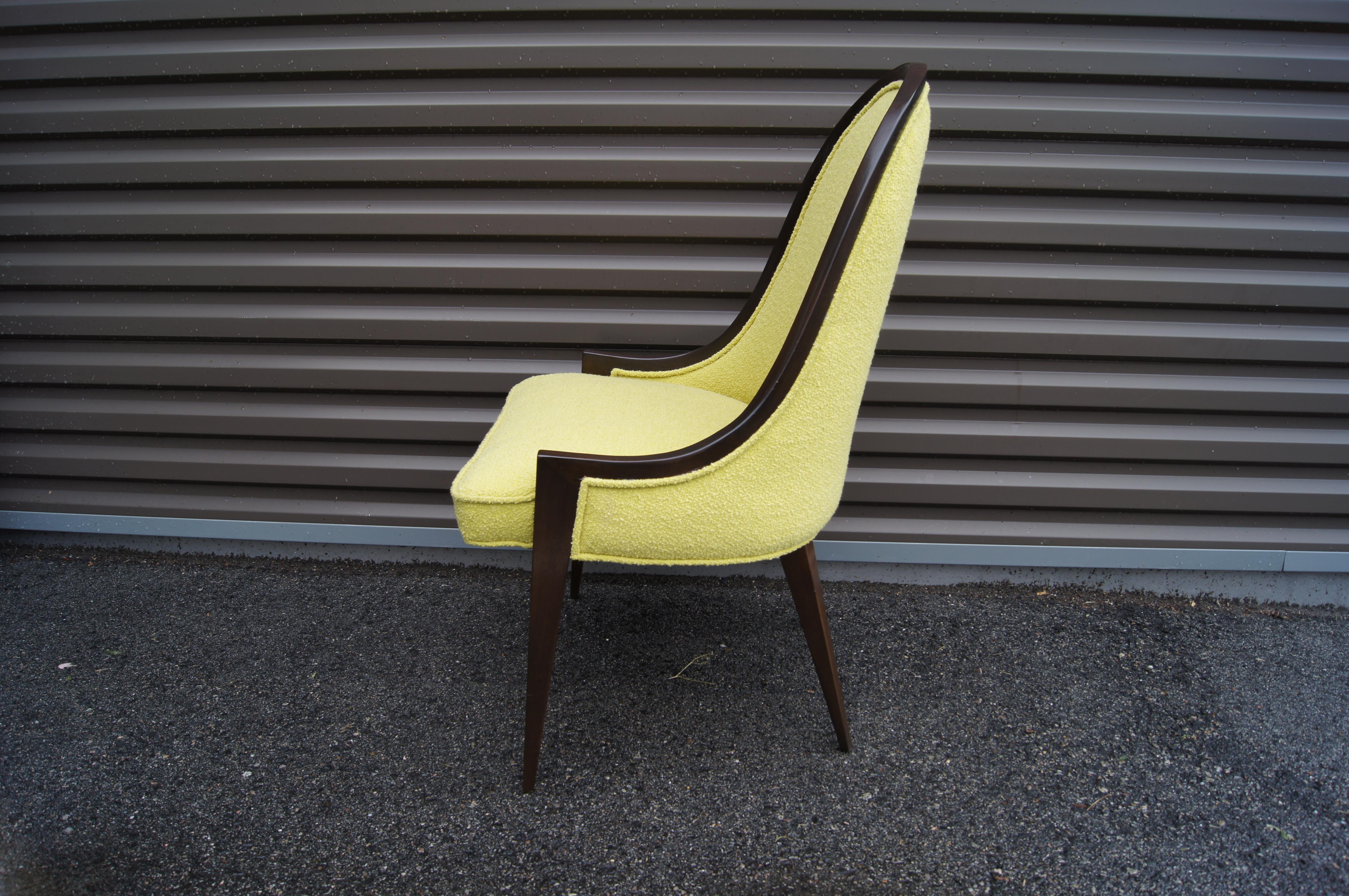 American Mahogany Gondola Chair, Model 1053, by Harvey Probber For Sale