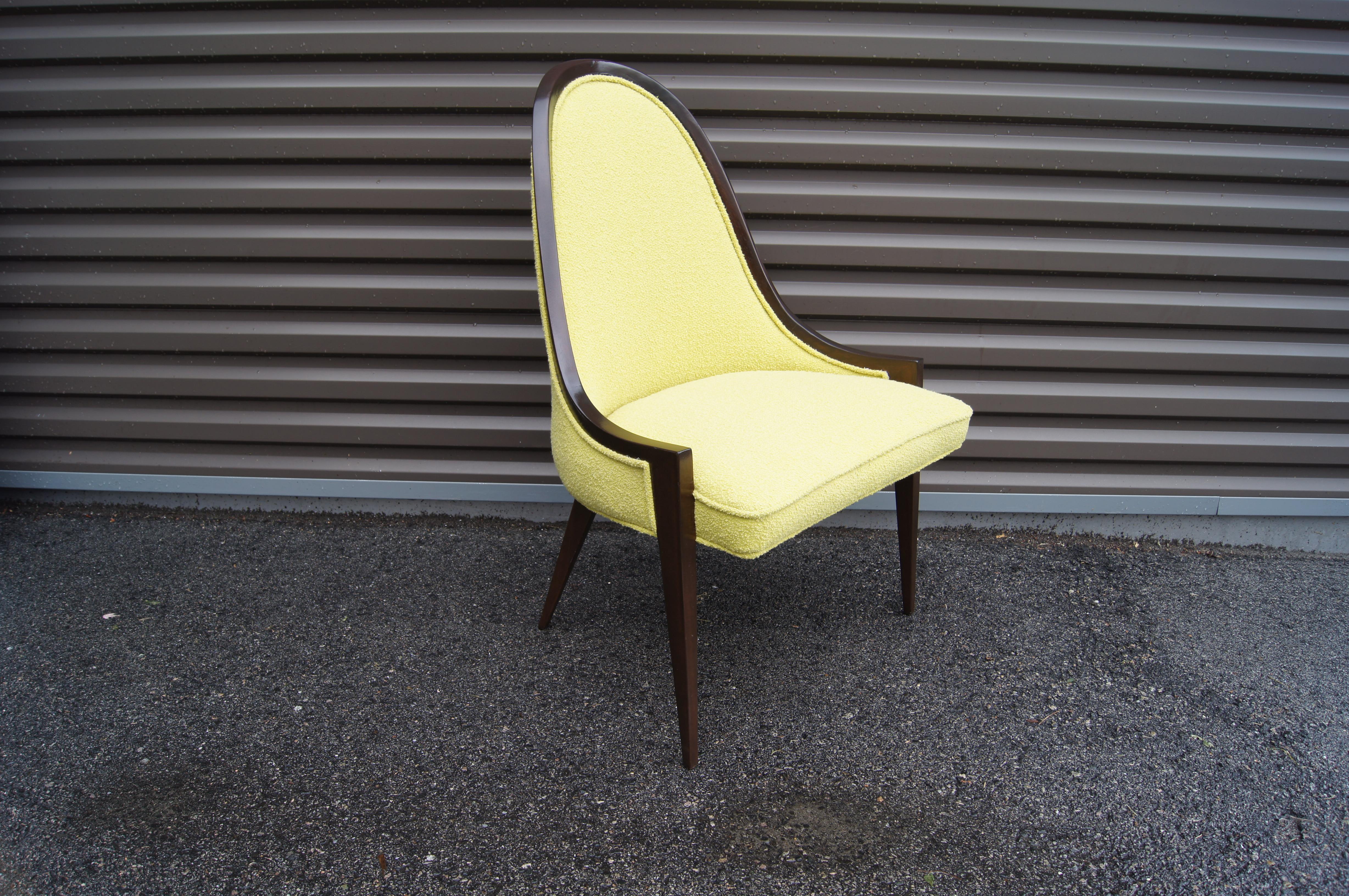 Mahogany Gondola Chair, Model 1053, by Harvey Probber For Sale 1