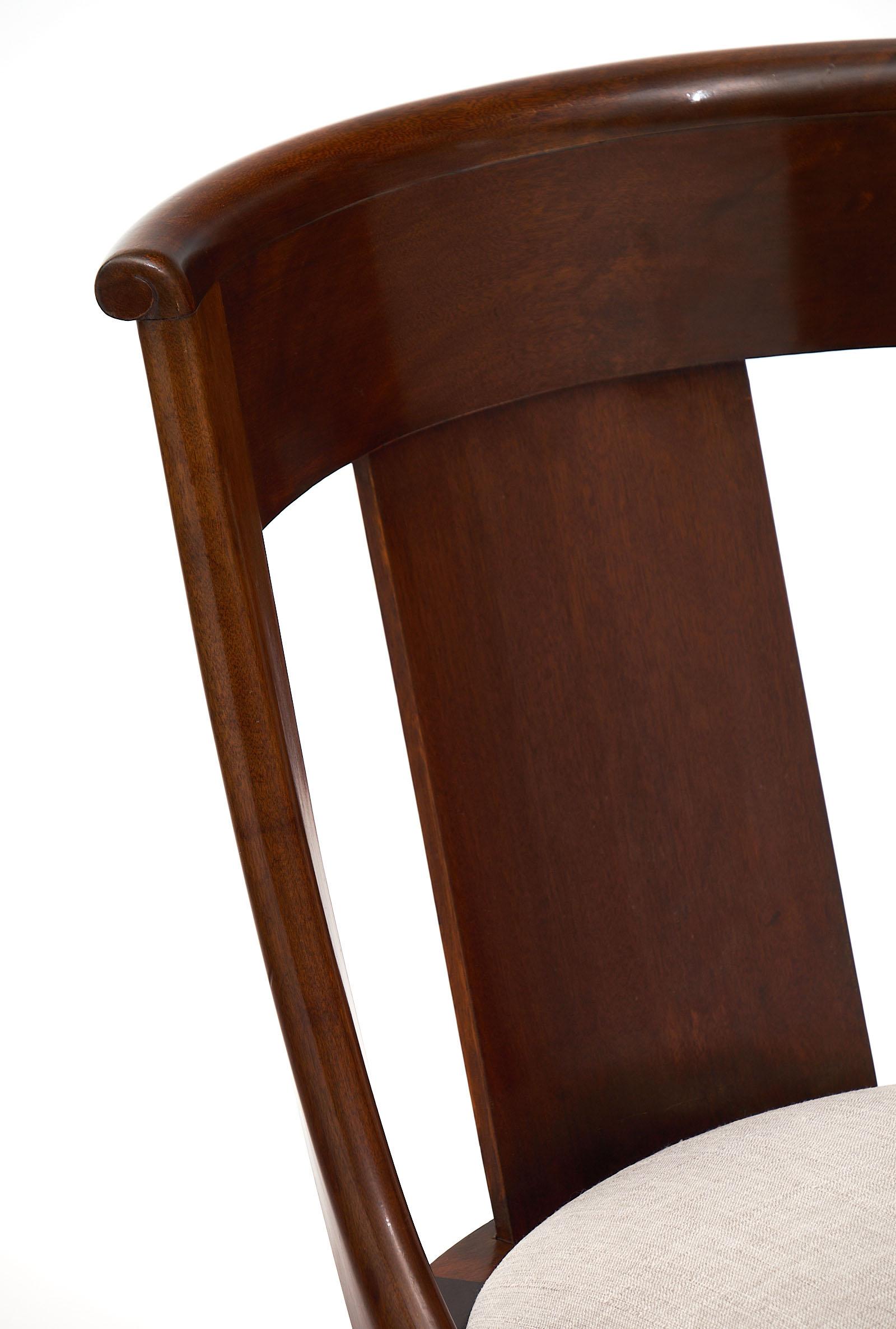 French Gondola Empire Style Dining Chairs