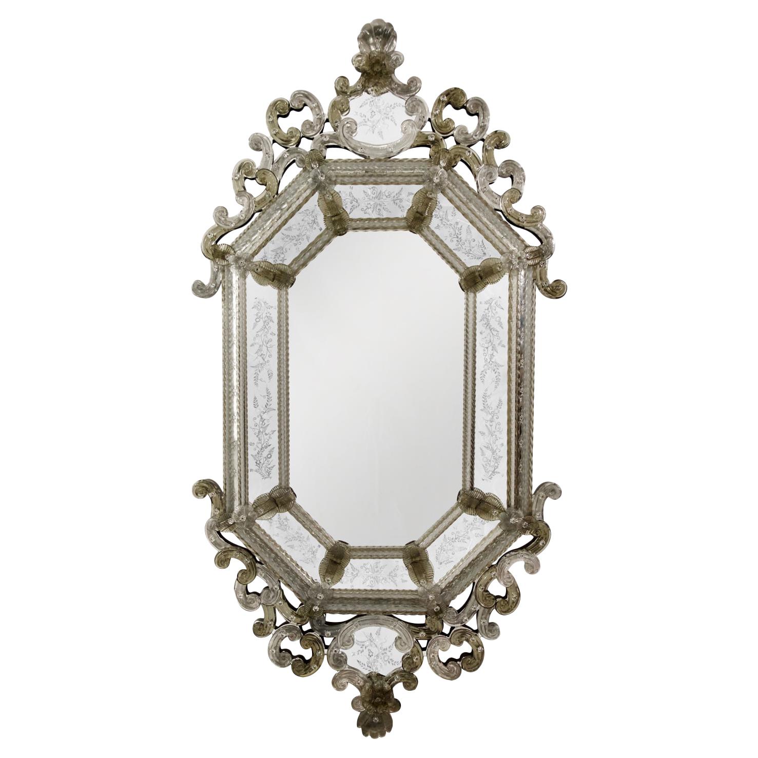 Gondola Mirror by Ongaro e Fuga, Murano For Sale