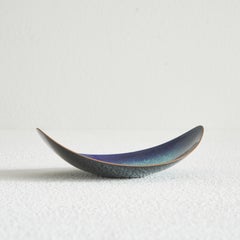 Gondola Shaped Enameled Copper Bowl, 1960s