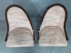 Chaises pantoufles Gondola 'Modèle 1053' en acajou par Harvey Probber