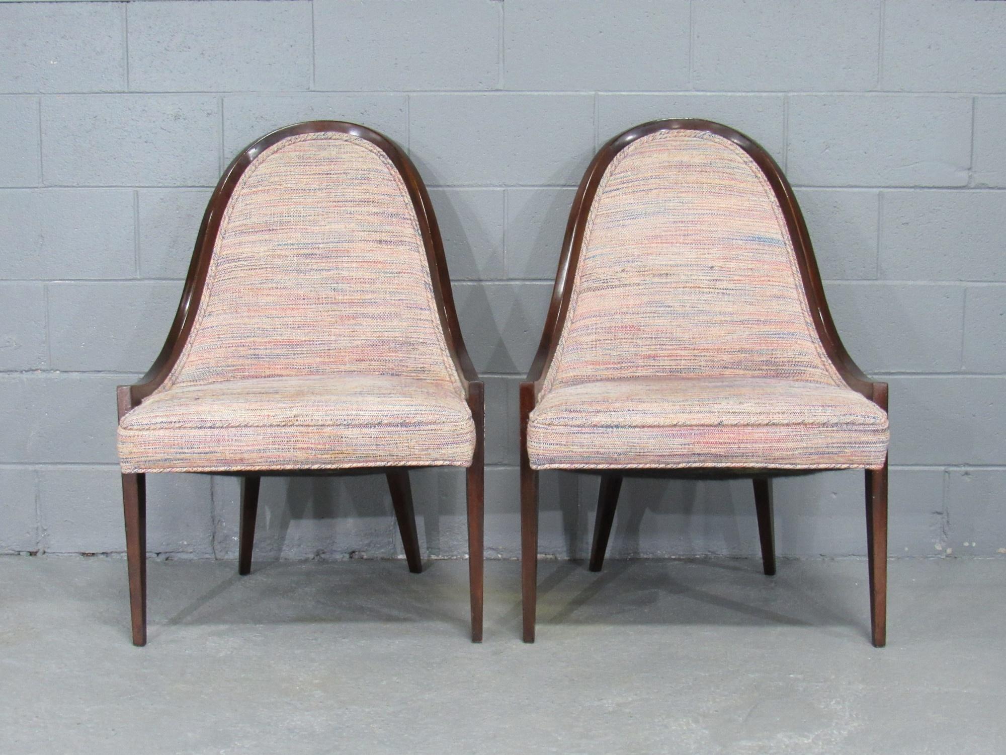 Gondel-Sessel ohne Armlehne „Modell 1053“ aus Mahagoni von Harvey Probber im Angebot 3