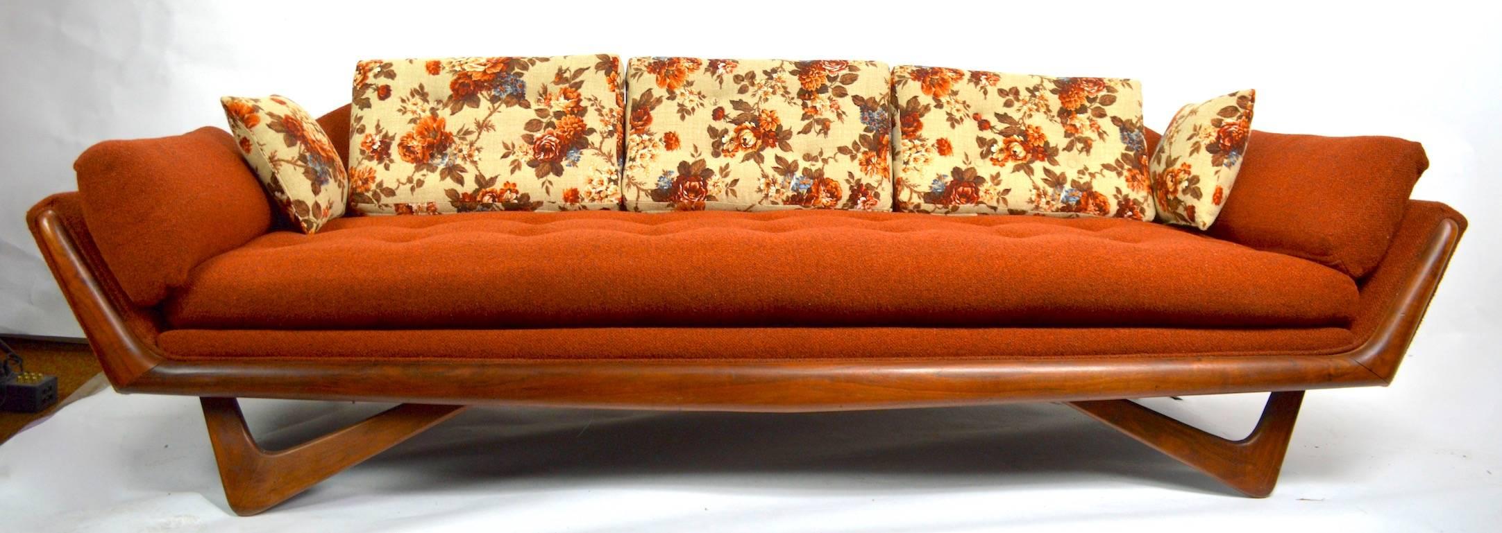 Mid-Century Modern Gondola Sofa by Pearsall