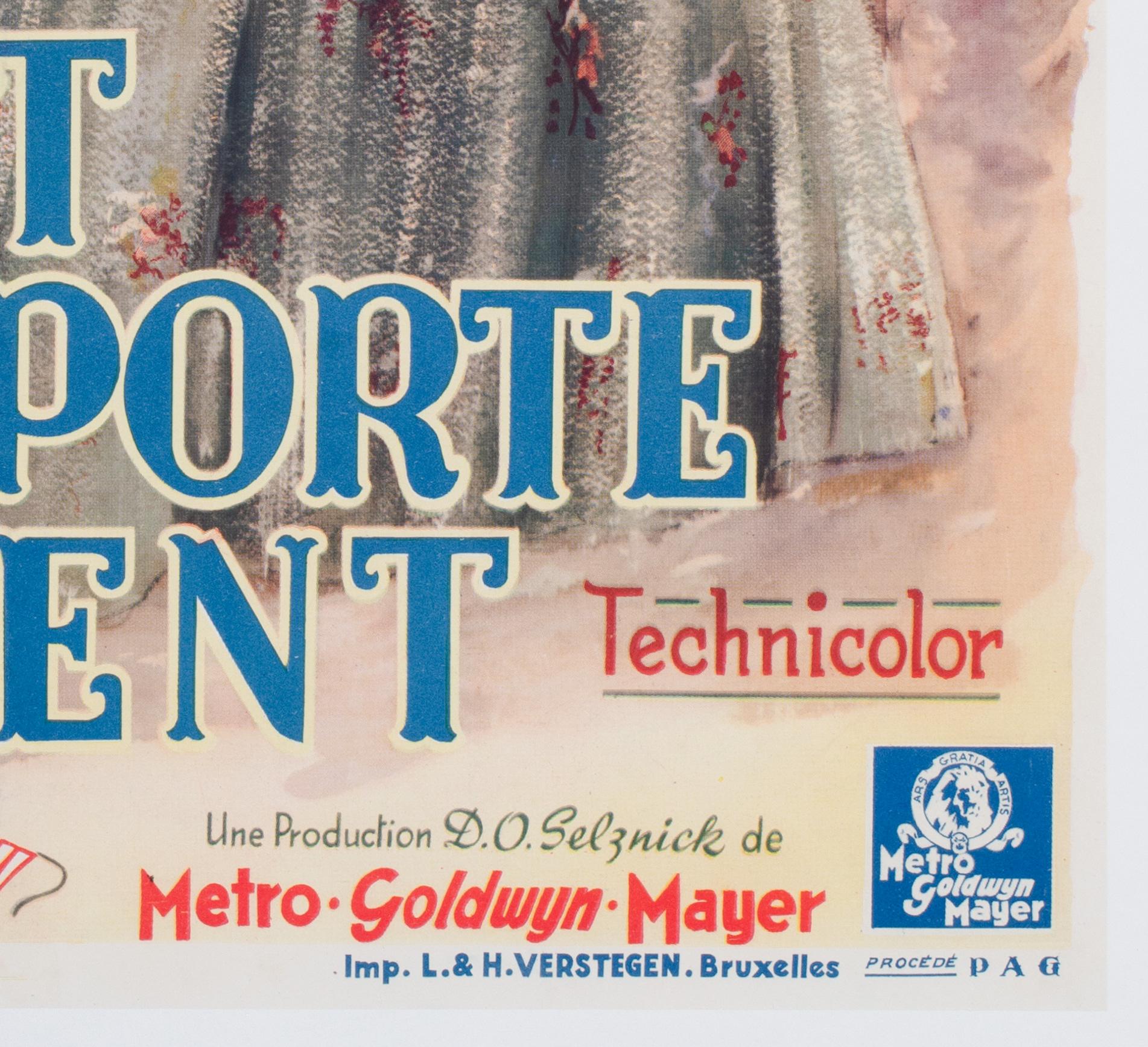 Lo que el viento se llevó 1949 Cartel de película belga 2