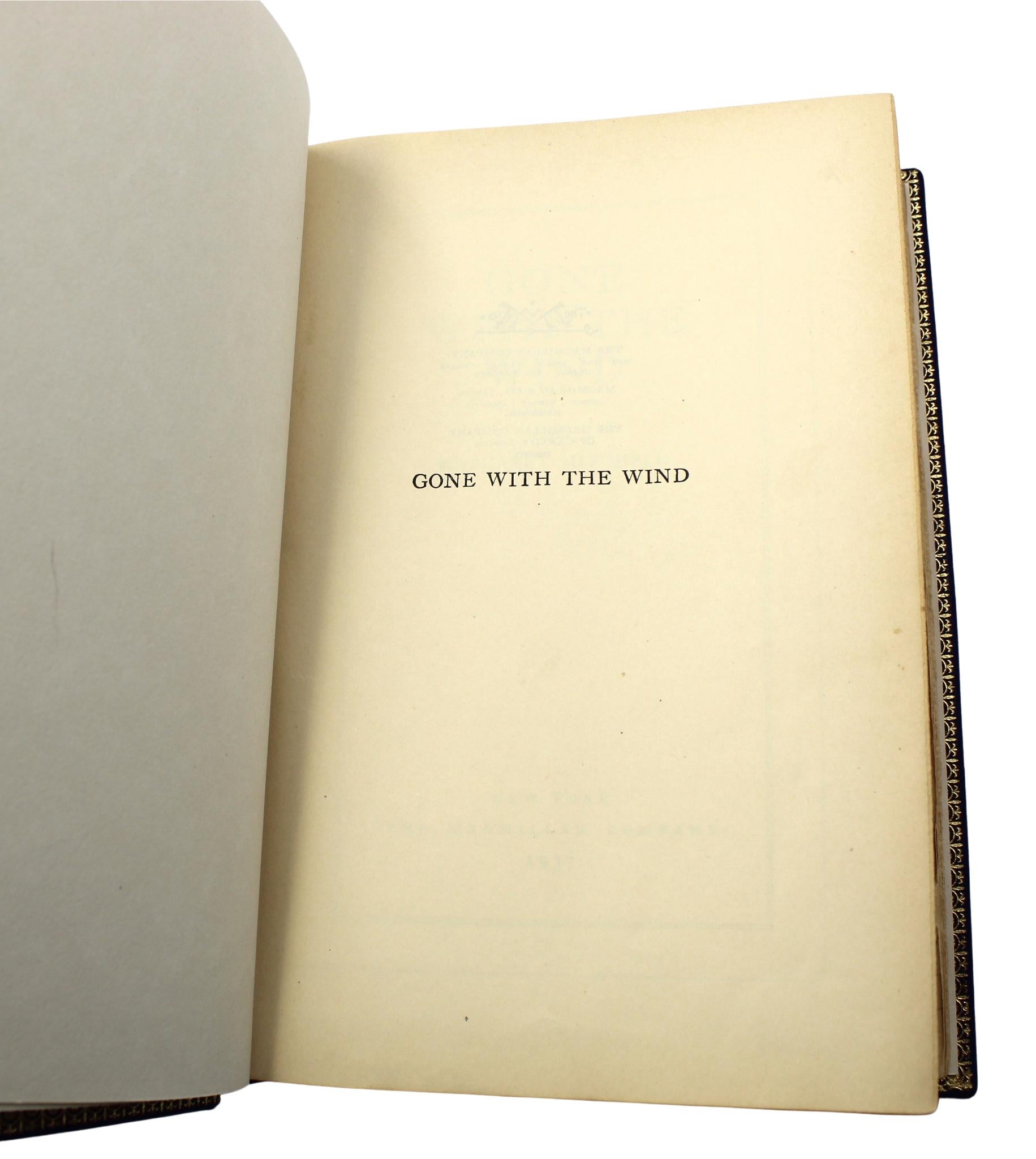 American Gone With the Wind by Margaret Mitchell, First Edition, Later Printing, 1937 For Sale