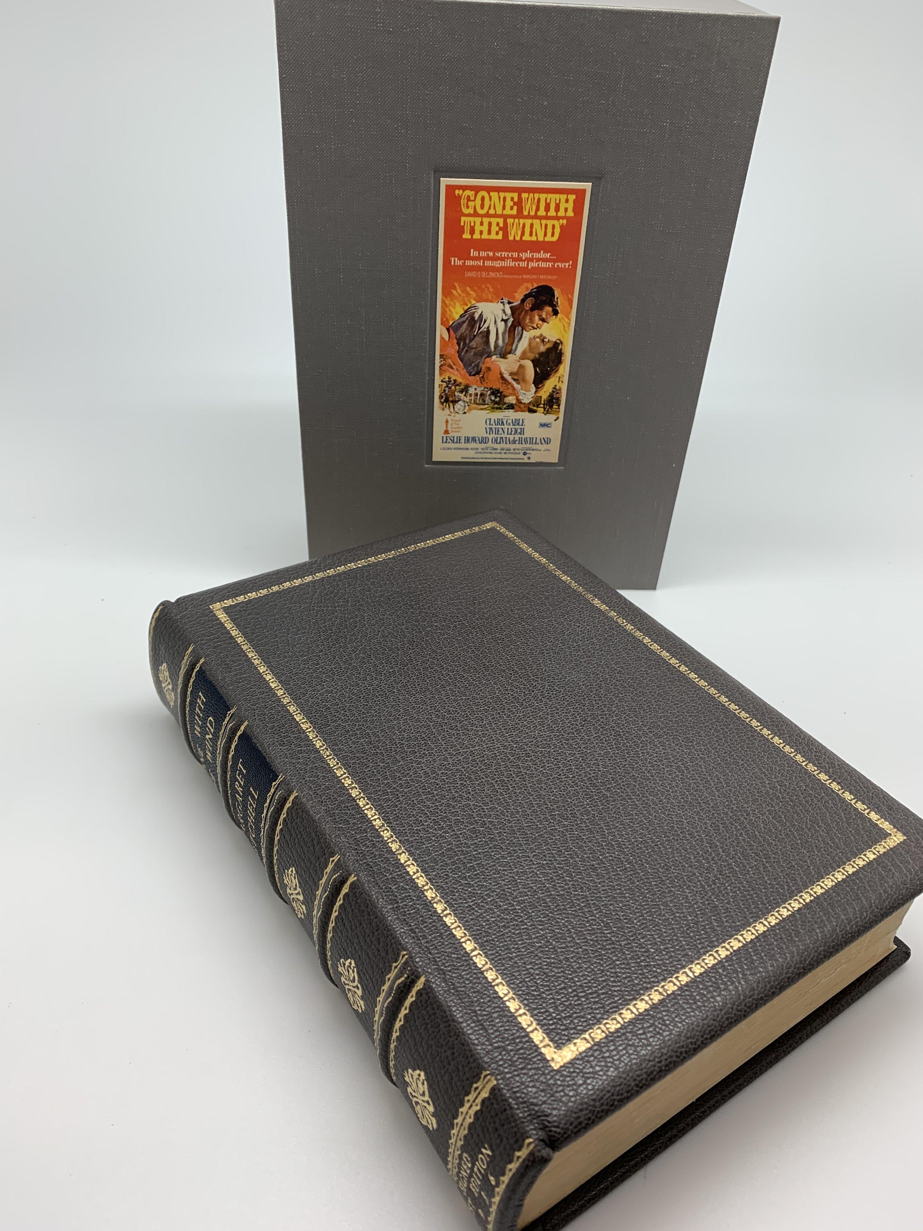 Mitchell, Margaret, Gone with the Wind. New York: The Macmillan Company, 1936. First edition, first printing. Includes signed letter by the author. Handsomely rebound in full Moroccan leather with custom slipcase.

Presented is a first edition copy