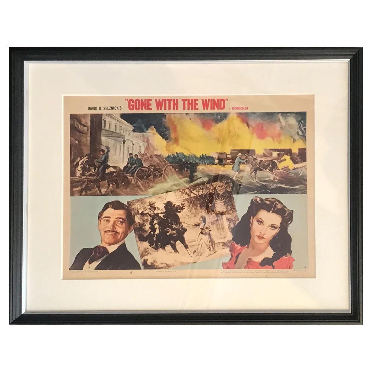 Gone With The Wind, Framed Poster, 1954R For Sale