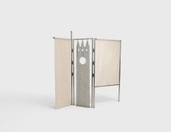 Gonfalon Paravent, Room Divider in Textile and Chainmail