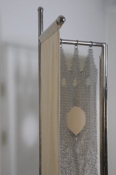 Gonfalon Paravent, Room Divider in Textile and Chainmail