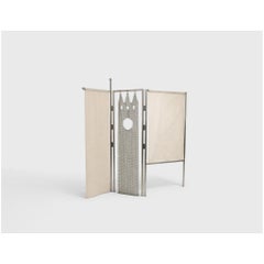 Gonfalon Paravent, Room Divider in Textile and Chainmail