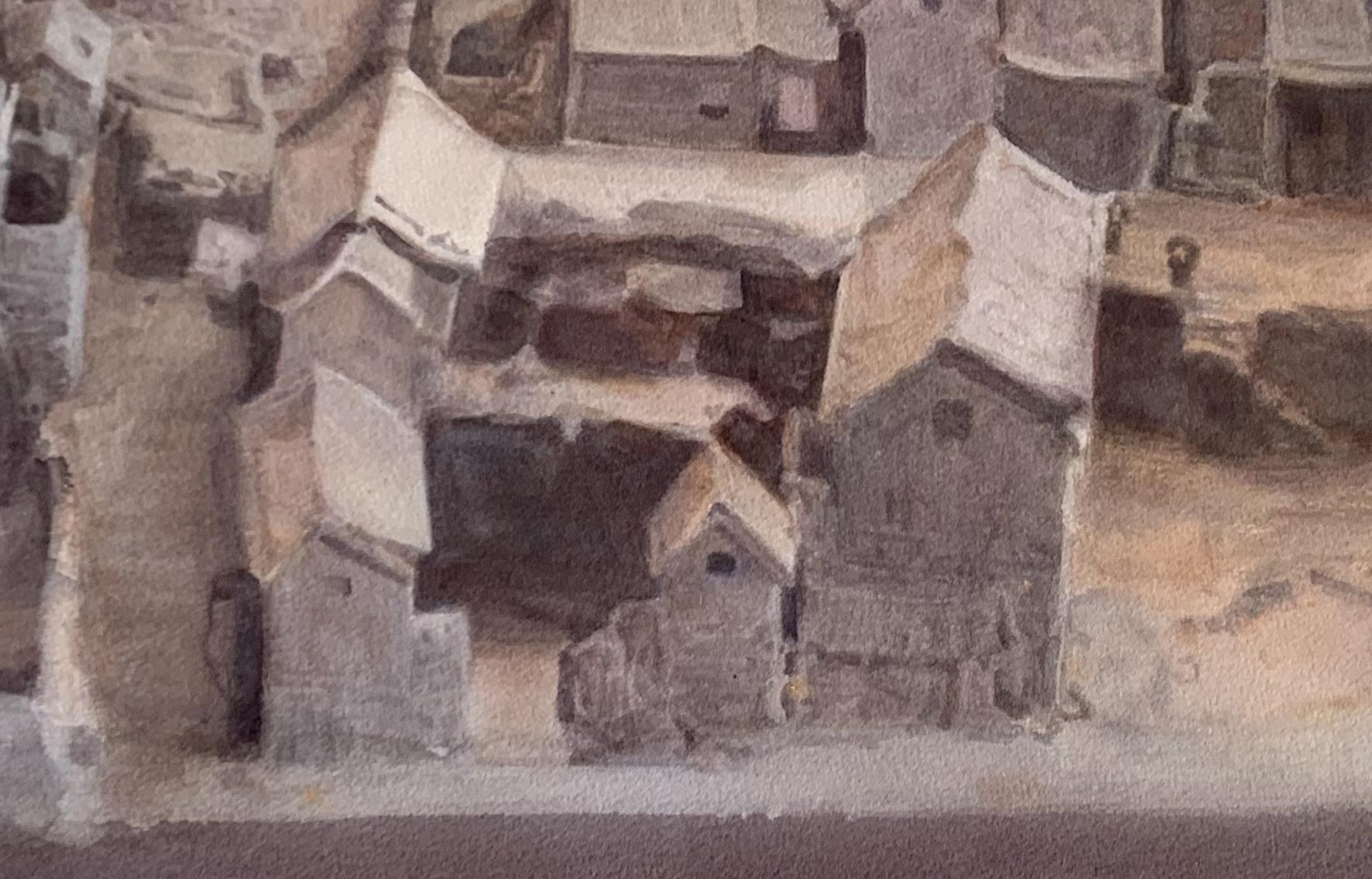 Pintura figurativa a la acuarela- Gong jianyu en venta 2