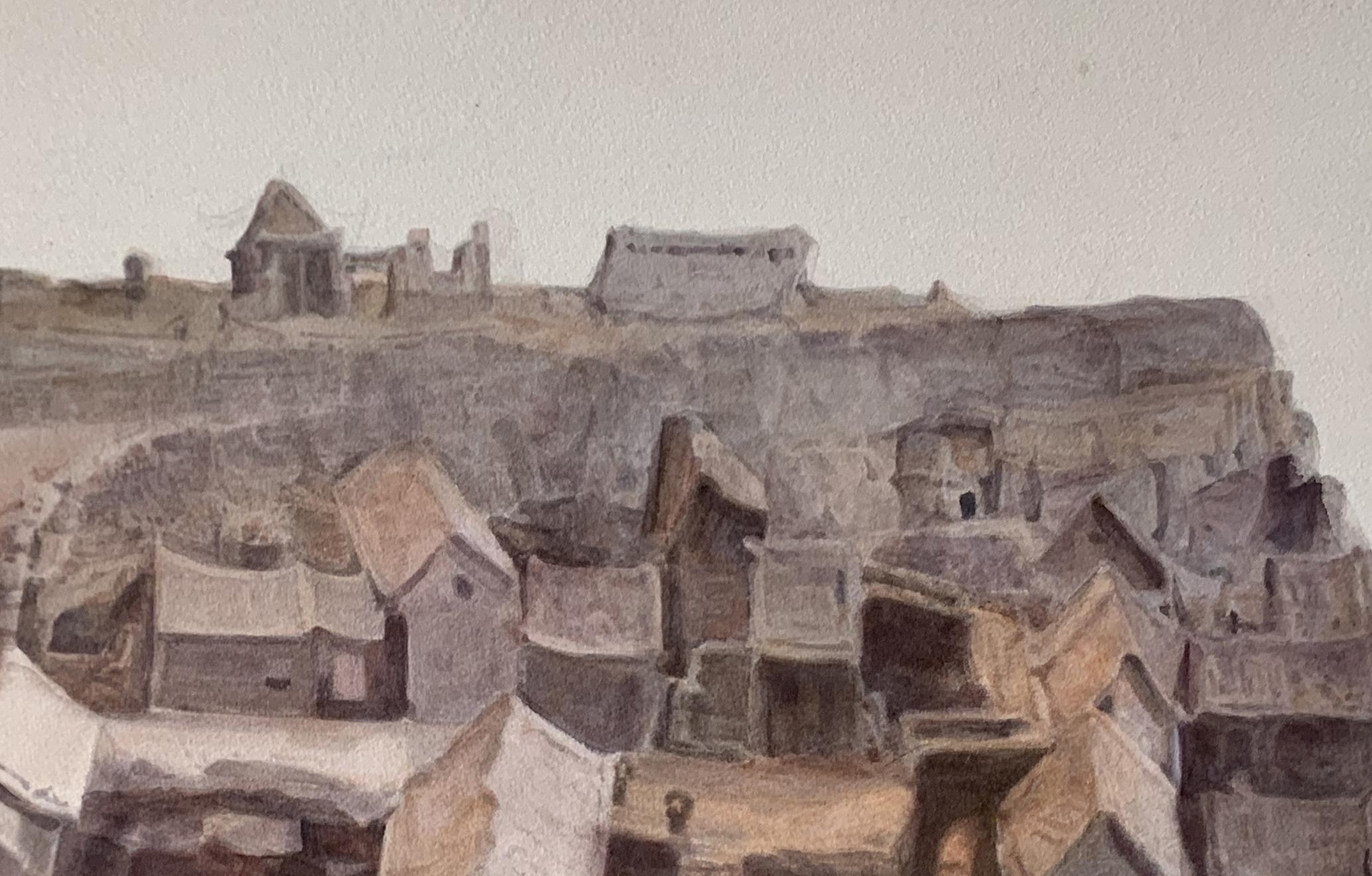 Pintura figurativa a la acuarela- Gong jianyu en venta 4