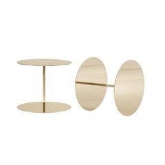 Gong Lux Side Table in Polished Brass or Copper by Giulio Cappellini