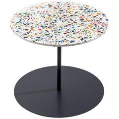 Gong Terrazzo Table in Sheet Metal with Matte Top by Giulio Cappellini