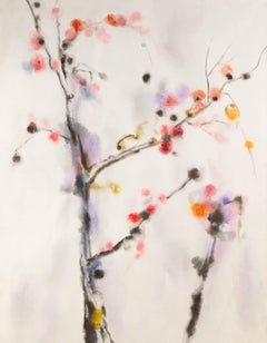 Gong Wu Floral Original Mixed Media "Ink Blossoms"