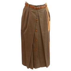 Vintage Gonna Caumont in velluto a coste, anni 90 nuova con cartellino