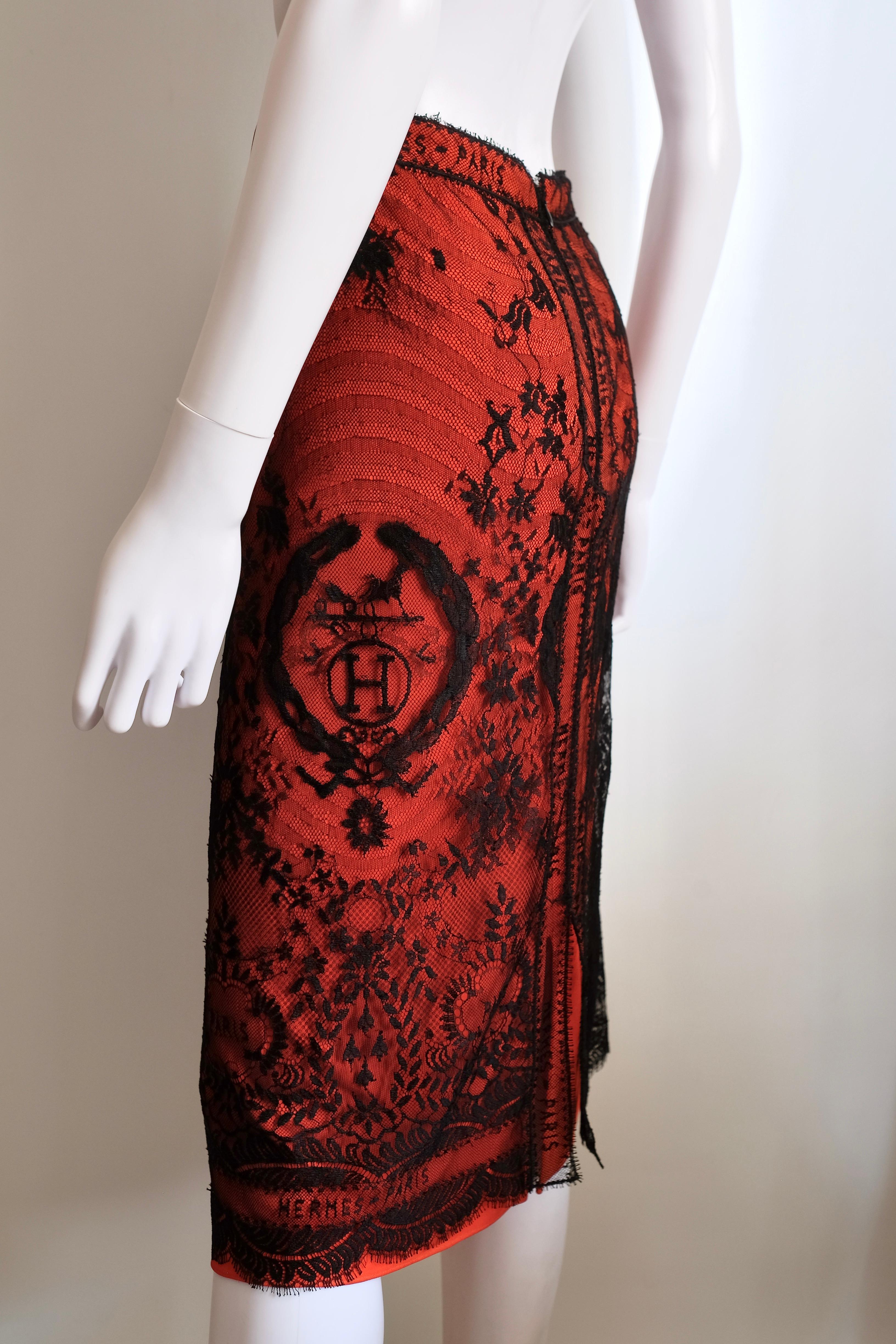 Gonna in pizzo HERMÈS in vendita 1