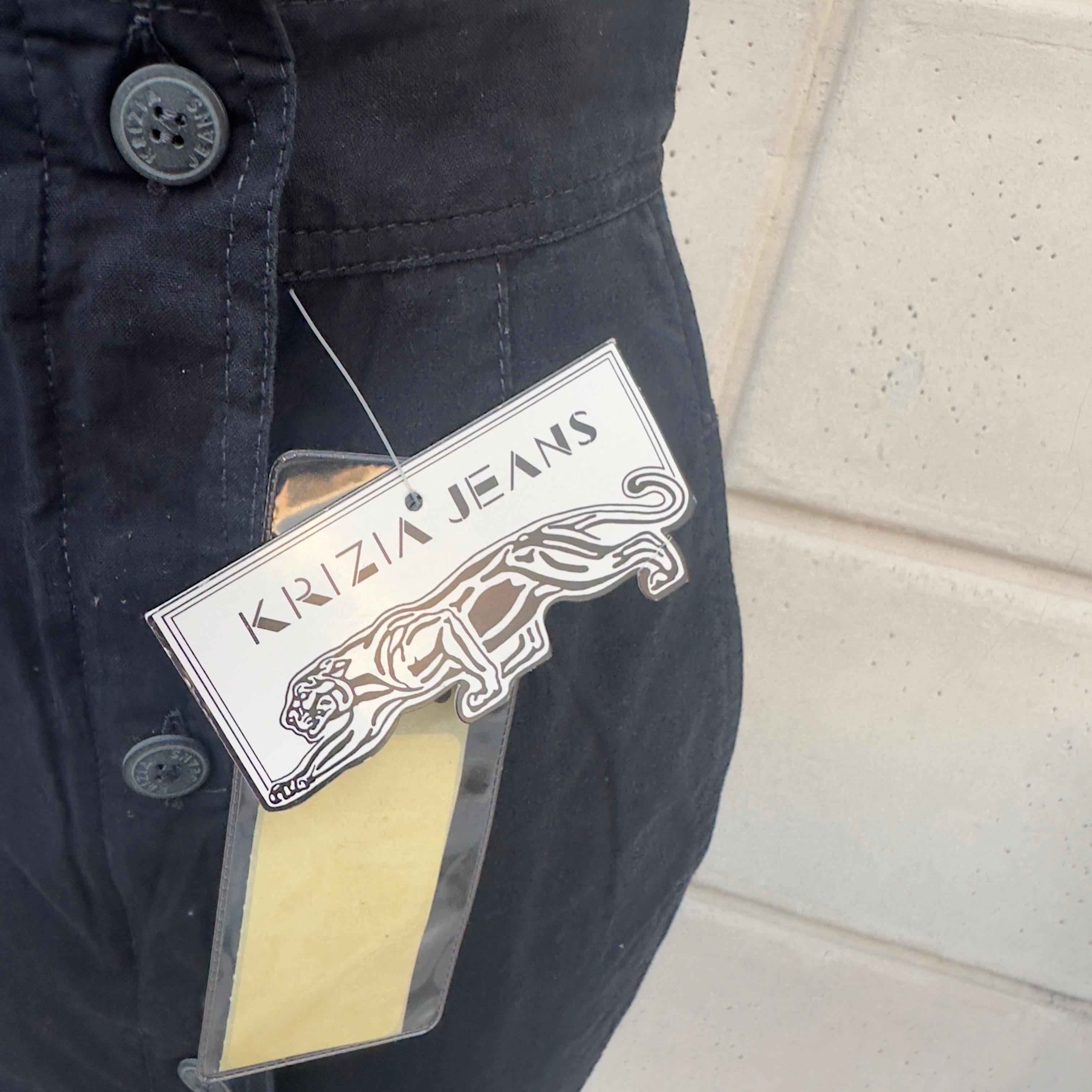 Nero Gonna Krizia Jeans vintage con cartellino