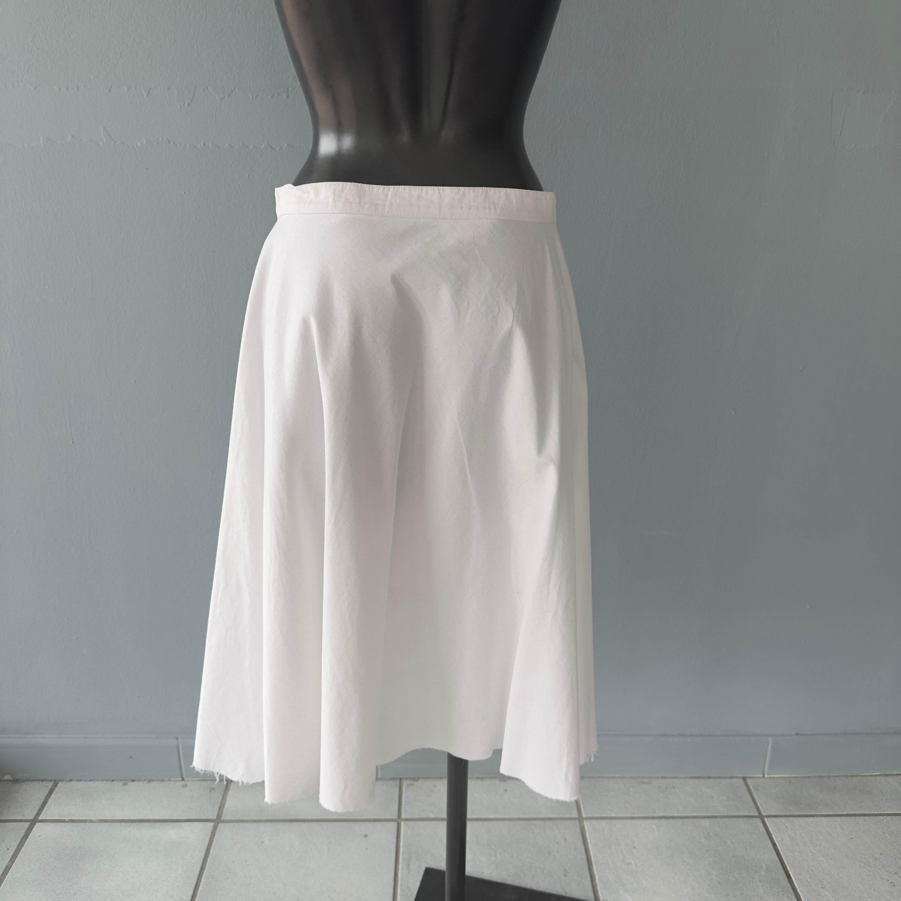 Gray Valentino 80s cotton skirt For Sale
