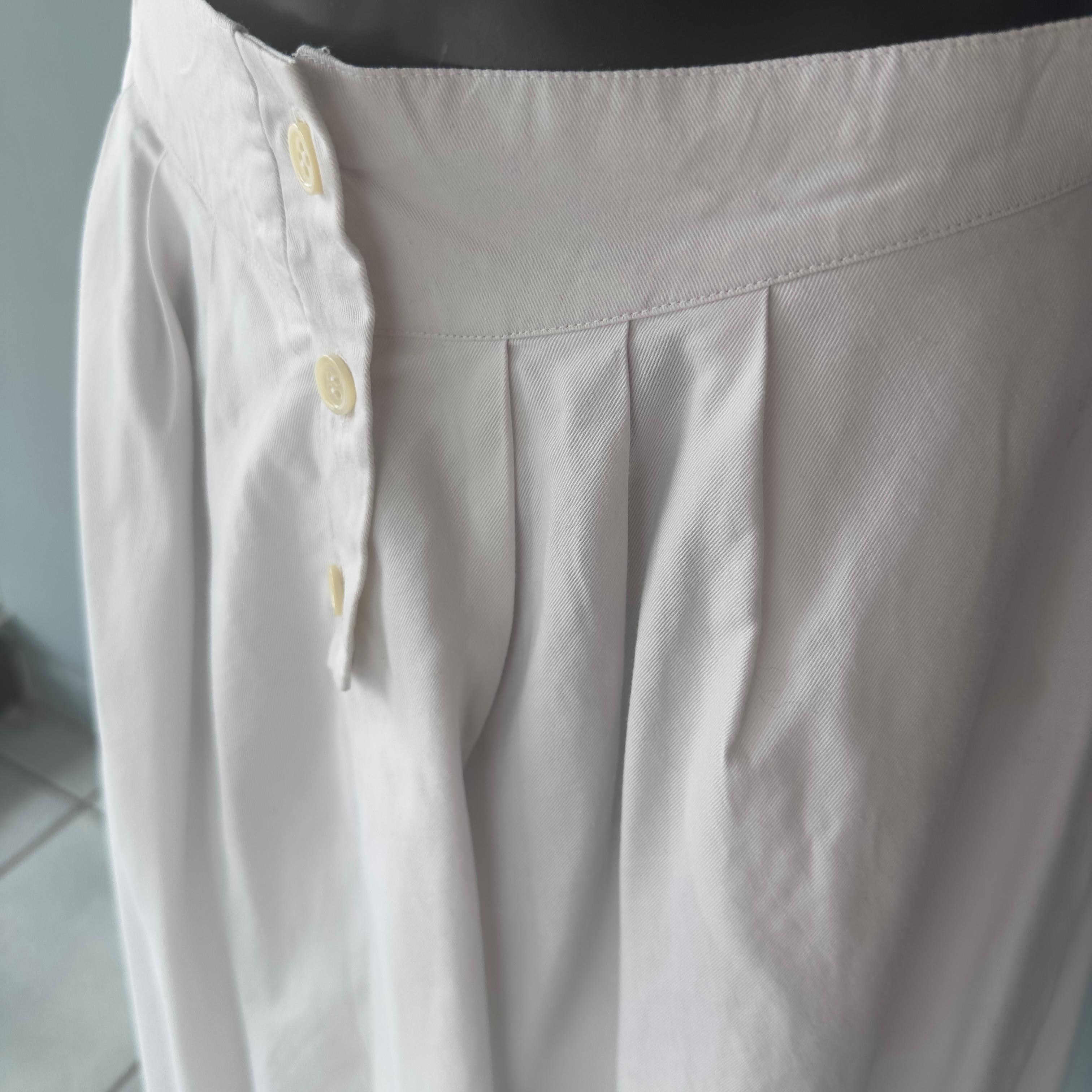 Valentino 80s cotton skirt In Excellent Condition For Sale In Basaluzzo, IT